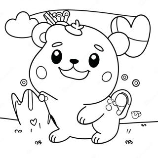 Cute Hello Greeting Coloring Page 9422-7857