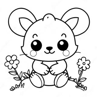 Cute Hello Greeting Coloring Page 9422-7858