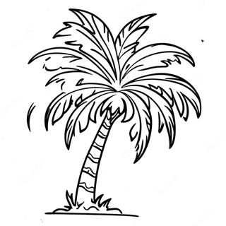 Palm Tree Coloring Pages