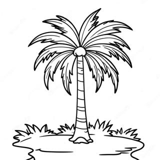 Palm Tree Coloring Page 9431-7863