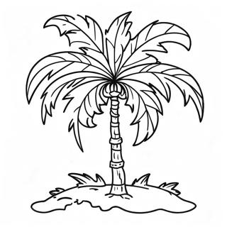 Tropical Palm Tree Coloring Page 9432-7866