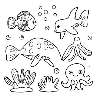 Sea Animal Coloring Page 9471-7892