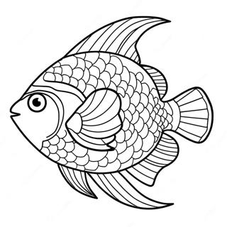 Colorful Tropical Fish Coloring Page 9472-7899