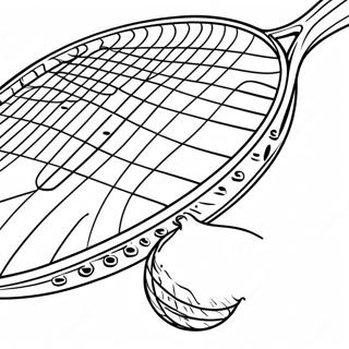 Tennis Racket And Ball Coloring Page 9482-7911