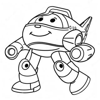 Colorful Super Wings Characters Coloring Page 9492-7915