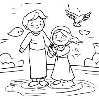 Baptism Celebration Coloring Page 9511-7928