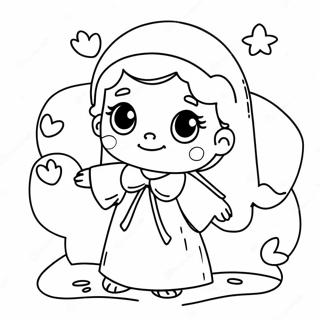 Cute Baby In Baptism Gown Coloring Page 9512-7931