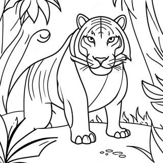 Fierce Predator In Jungle Coloring Page 9552-7966