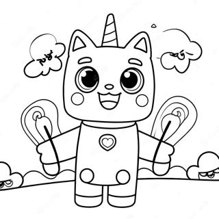 Happy Unikitty With Rainbow Coloring Page 9562-7970