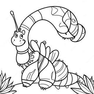 Colorful Very Hungry Caterpillar Coloring Page 9572-7977