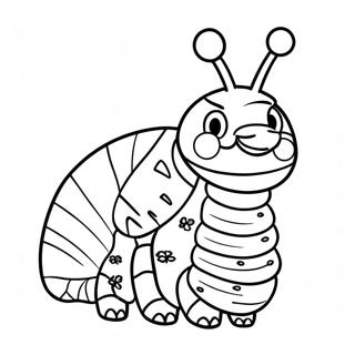 Colorful Very Hungry Caterpillar Coloring Page 9572-7978