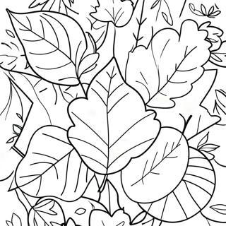 Fall Leaves Coloring Page 9591-7988