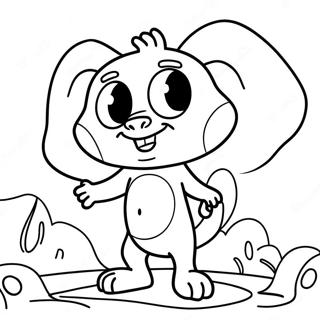 Funny Booba Adventure Coloring Page 9602-8002