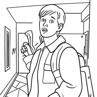 Kevin Mccallister Sneaking Coloring Page 9612-8012