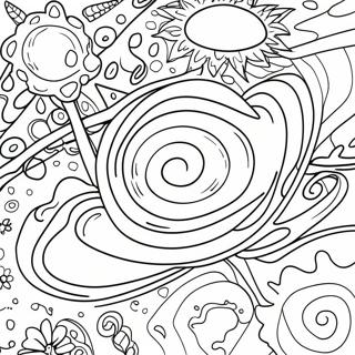 Colorful Galaxy Scene Coloring Page 962-771