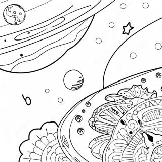 Colorful Galaxy Scene Coloring Page 962-772