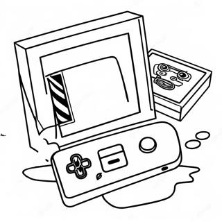 Retro 90s Video Game Coloring Page 9642-8033