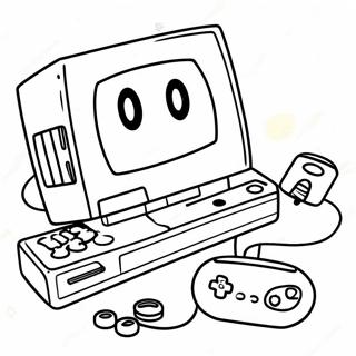 Retro 90s Video Game Coloring Page 9642-8034