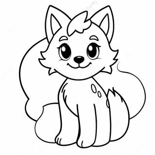 Cute Anime Wolf Coloring Page 9661-8048