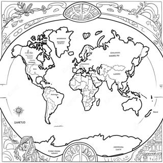 World Map Coloring Page 9671-8062