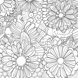 Aesthetic Preppy Patterns Coloring Page 9681-8060