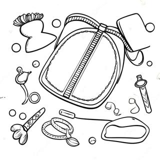 Colorful Aesthetic Preppy Accessories Coloring Page 9682-8066