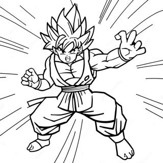 Goku Ultra Instinct In Battle Coloring Page 9702-8084