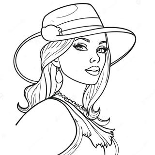 Coquette Fashionista Coloring Page 9711-8087