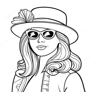 Coquette Fashionista Coloring Page 9711-8088