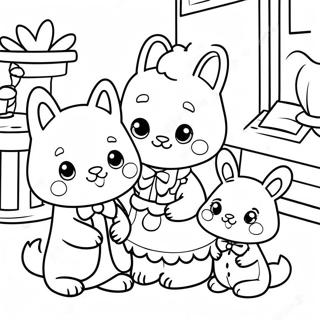 Calico Critters Adorable Family Coloring Page 9721-8099