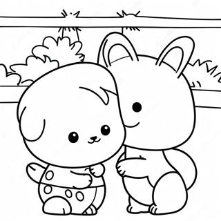 Calico Critters Playful Friends Coloring Page 9722-8095