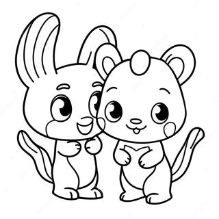 Calico Critters Playful Friends Coloring Page 9722-8096