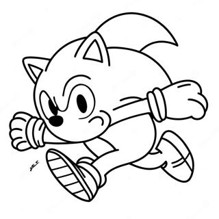 Sonic The Hedgehog Running Fast Coloring Page 9742-8113