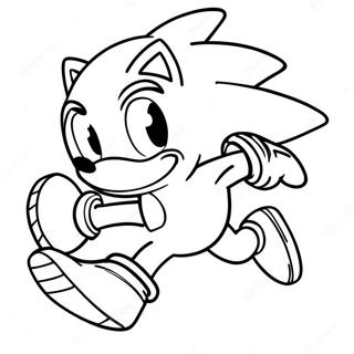 Sonic The Hedgehog Running Fast Coloring Page 9742-8114