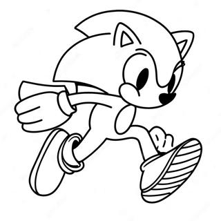 Sonic The Hedgehog Running Fast Coloring Page 9742-8115