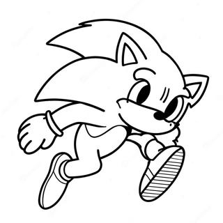 Sonic The Hedgehog Running Fast Coloring Page 9742-8116