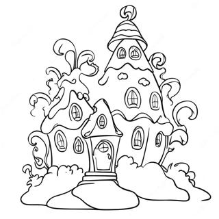 Whoville Houses Coloring Pages