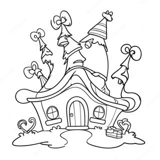 Whoville Houses Coloring Page 9771-8134