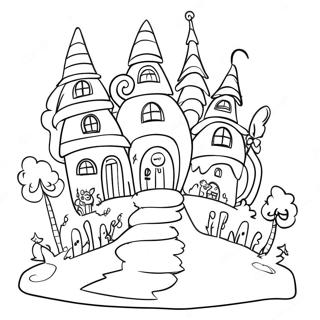 Colorful Whoville Houses Coloring Page 9772-8137