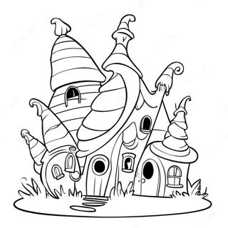 Colorful Whoville Houses Coloring Page 9772-8139