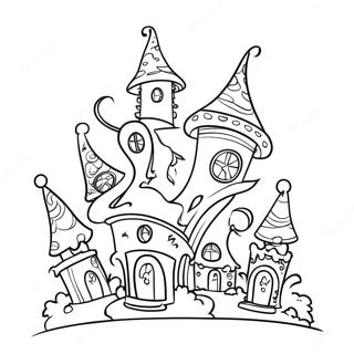 Colorful Whoville Houses Coloring Page 9772-8140