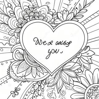 Heartfelt We Miss You Coloring Page 9792-8156