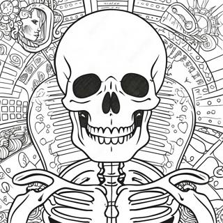 Detailed Human Skeleton Coloring Page 982-781