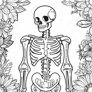 Detailed Human Skeleton Coloring Page 982-784