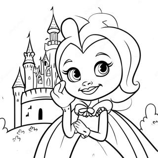 Draculaura With Spooky Castle Coloring Page 9832-8191