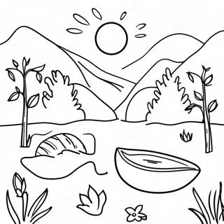 Watercolor Coloring Pages