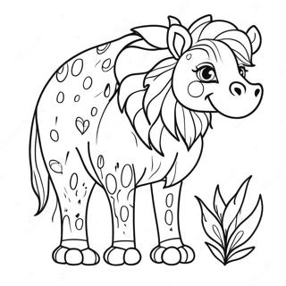 Vibrant Watercolor Animals Coloring Page 9842-8197