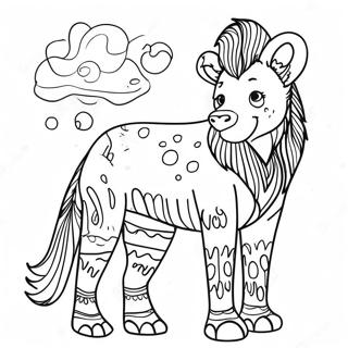 Vibrant Watercolor Animals Coloring Page 9842-8199