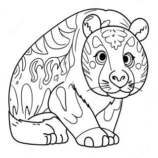 Vibrant Watercolor Animals Coloring Page 9842-8200