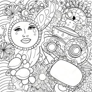 Trendy Fashion Accessories Coloring Page 9851-8196